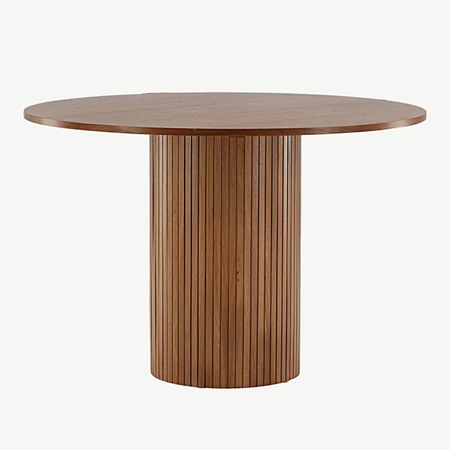 Bianca ümmargune söögilaud, pähklispooniga, Ø110 cm, 15596-846 – 7