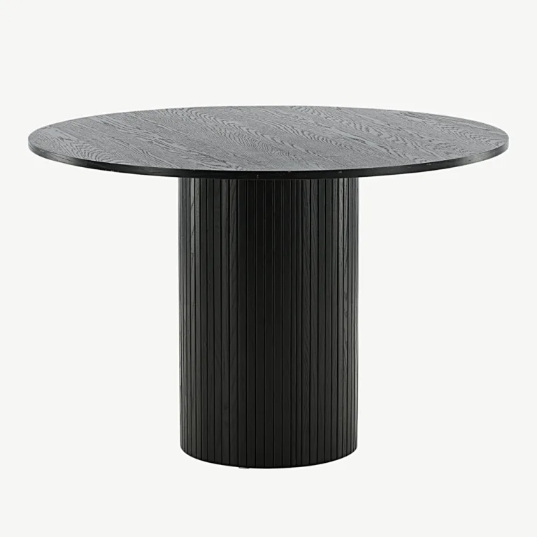 Bianca ümmargune söögilaud, must MDF, ø110 cm - 15596-848