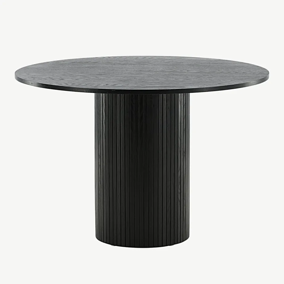 Bianca ümmargune söögilaud, must MDF, ø110 cm, 15596-848 – 6