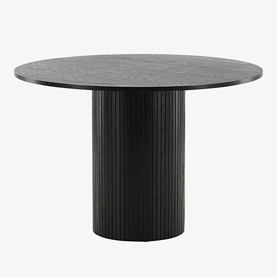 Bianca ümmargune söögilaud, must MDF, ø110 cm, 15596-848 – 7