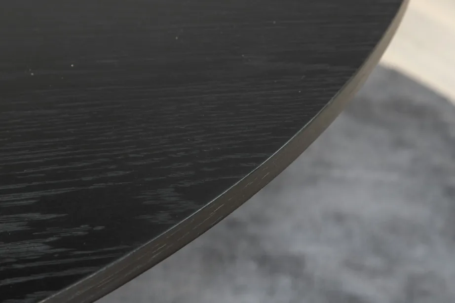 Bianca ümmargune söögilaud, must MDF, ø110 cm, 15596-848 – 12