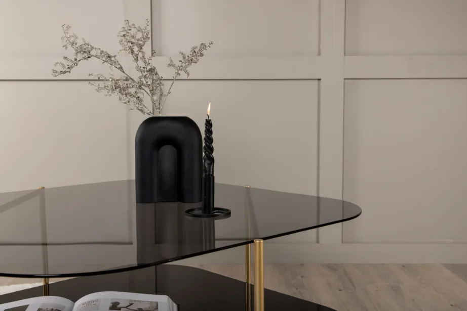 Un-line diivanilaud musta klaasiga, kuldse raamiga (85 × 85 cm), 15598-458 – 11