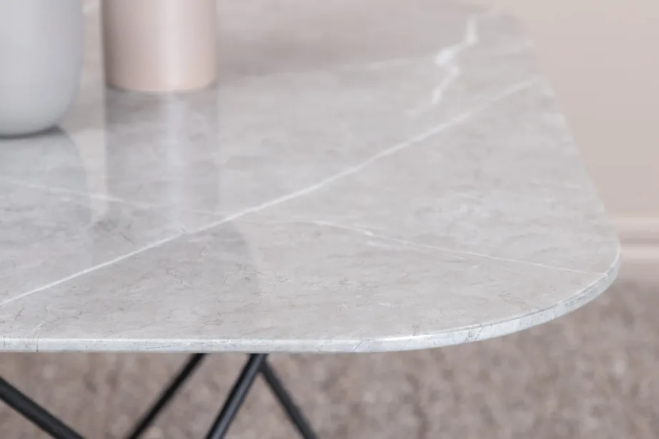 Hallist marmorklaasist diivanilaud Tristar, musta terasraamiga (80 × 80 cm), 15599-585 – 6