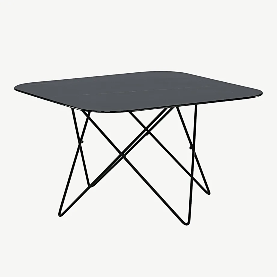 Mustast marmorklaasist diivanilaud Tristar musta terasraamiga, 15599-588 – 4