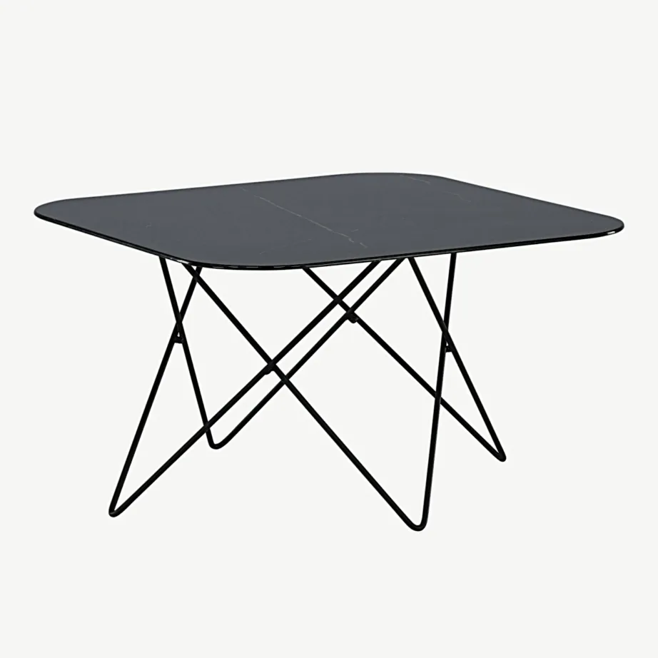 Mustast marmorklaasist diivanilaud Tristar musta terasraamiga, 15599-588 – 6