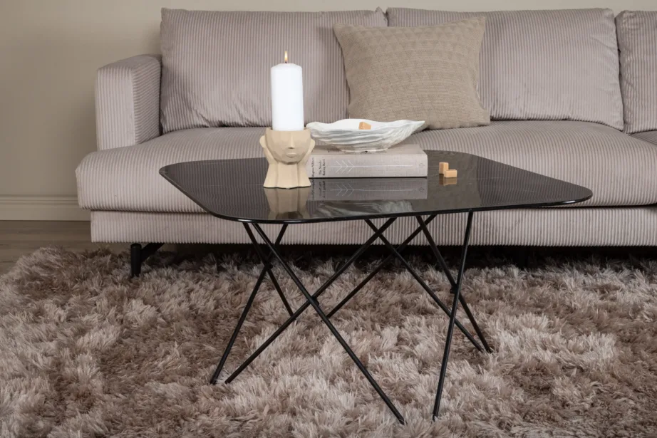 Mustast marmorklaasist diivanilaud Tristar musta terasraamiga, 15599-588 – 8