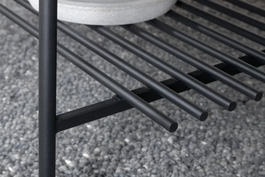 Ristkülikukujuline must marmoriklaasist diivanilaud Von Staf ribariiuliga, 15603-588 – 8