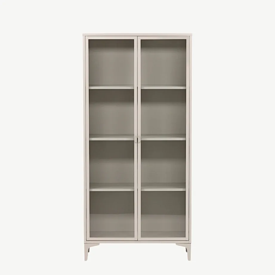 Beežist terasest vitriinkapp Piring klaasukse ja riiulitega, 90×190 cm, 15617-250 – 5