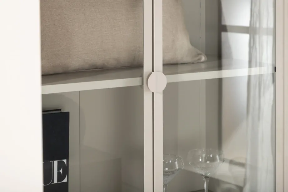 Beežist terasest vitriinkapp Piring klaasukse ja riiulitega, 90×190 cm, 15617-250 – 10