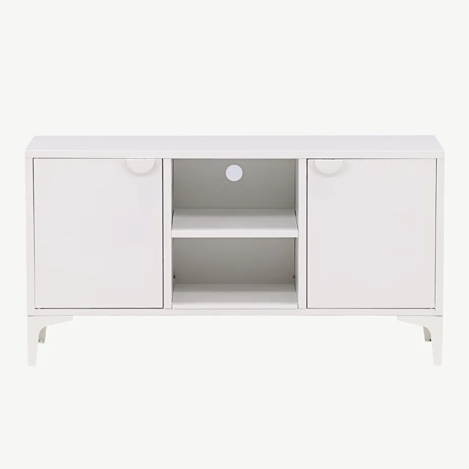 Valgest terasest telerialus Piring, kahe riiuli ja avatud keskosaga, 15618-201 – 5