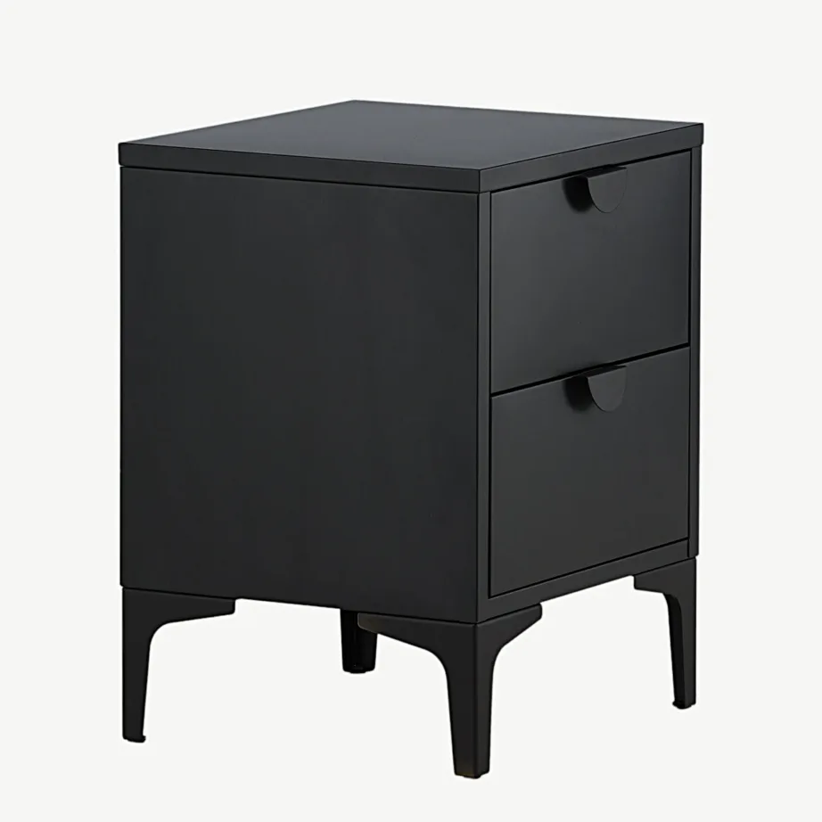 Piringi kahe sahtliga mustast terasest öökapp, 15620-208 – 3