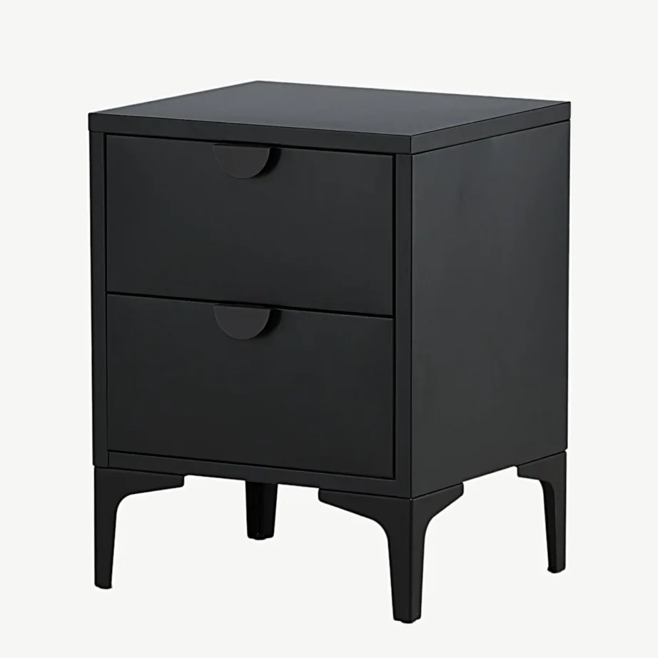 Piringi kahe sahtliga mustast terasest öökapp, 15620-208 – 5