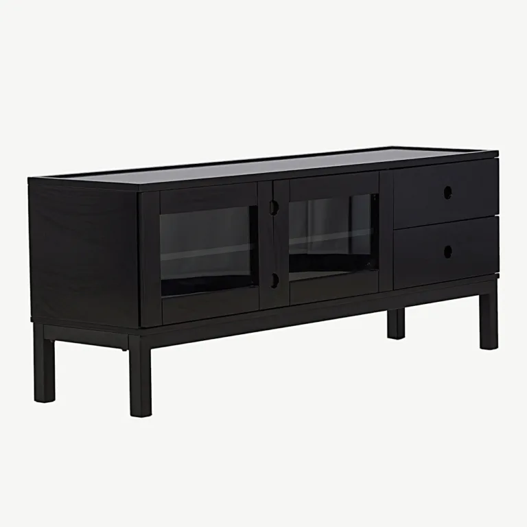 Must matt MDF kapilaud Alcoa klaasuste ja sahtlitega - 15624-010