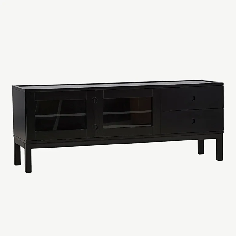 Must matt MDF kapilaud Alcoa klaasuste ja sahtlitega - 15624-010