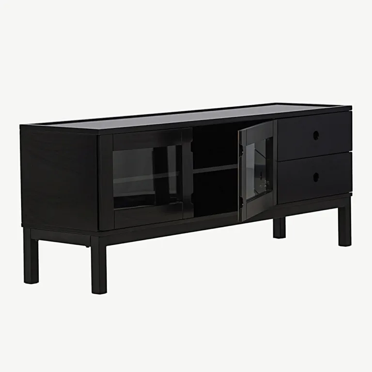 Must matt MDF kapilaud Alcoa klaasuste ja sahtlitega - 15624-010