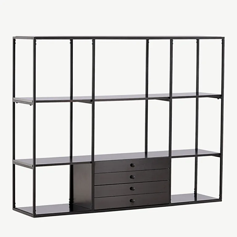 Amarillo must metallraamiga hoiukapp (150 × 35 × 120 cm) - 15624-030