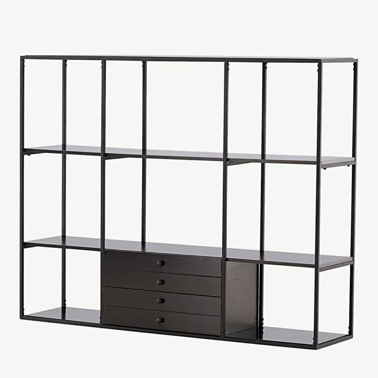 Amarillo must metallraamiga hoiukapp (150 × 35 × 120 cm) - 15624-030