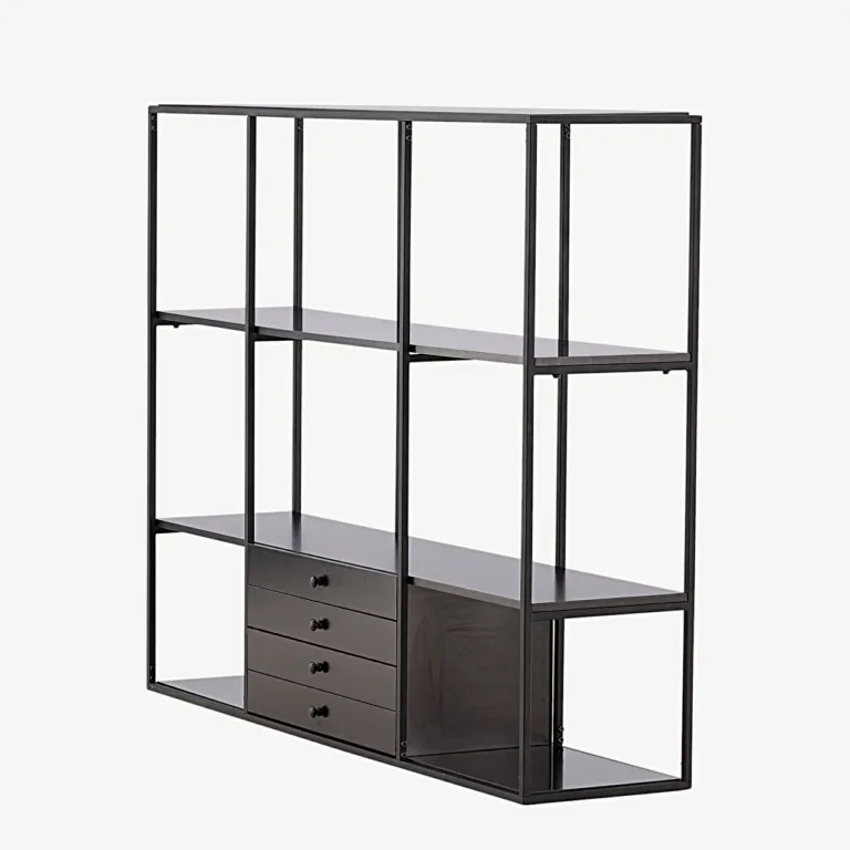 Amarillo must metallraamiga hoiukapp (150 × 35 × 120 cm) - 15624-030
