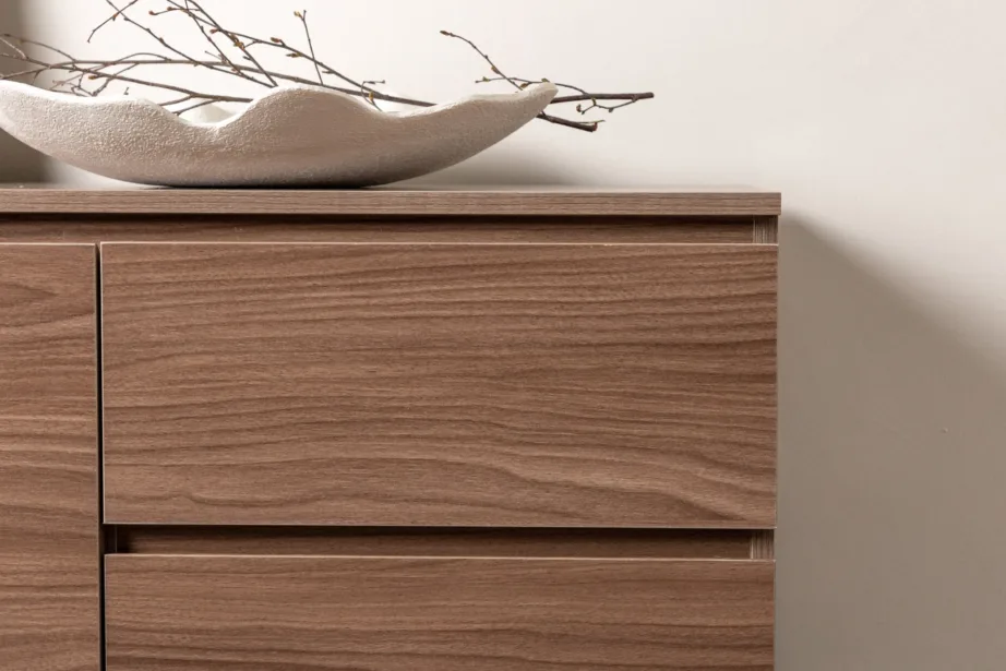 Corpus kummut – pähklipruun MDF, mustad metalljalad, 2 kappi ja 2 sahtlit, 15624-080 – 11