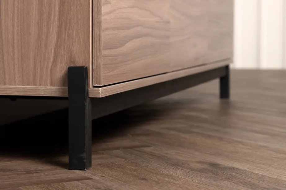 Corpus kummut – pähklipruun MDF, mustad metalljalad, 2 kappi ja 2 sahtlit, 15624-080 – 12