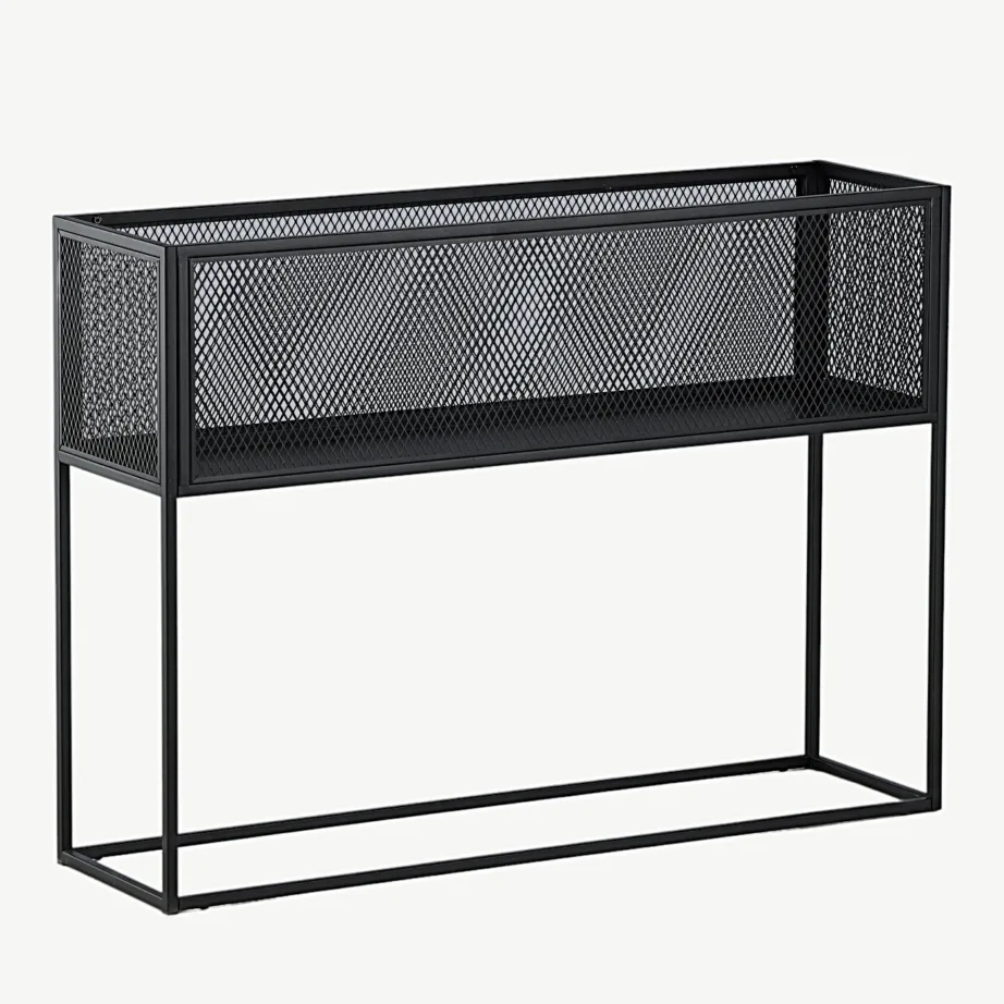 Mustast terasest võrkkülgedega lille- ja hoiuriiul Netz, 15626-208 – 3