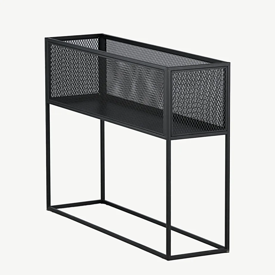 Mustast terasest võrkkülgedega lille- ja hoiuriiul Netz, 15626-208 – 7