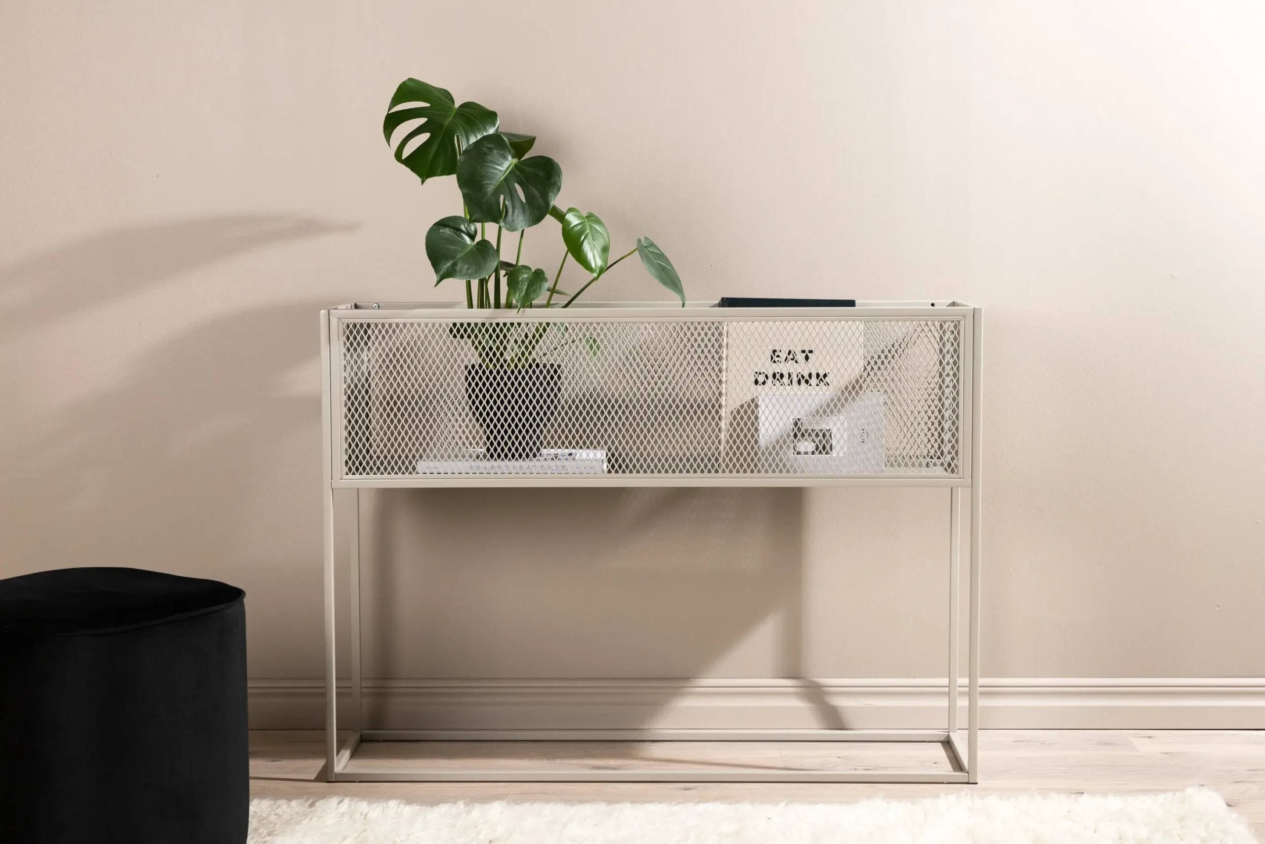 Beežist metallist kõrge võrkriiul Netz (110 × 30 × 80 cm) - 15626-250