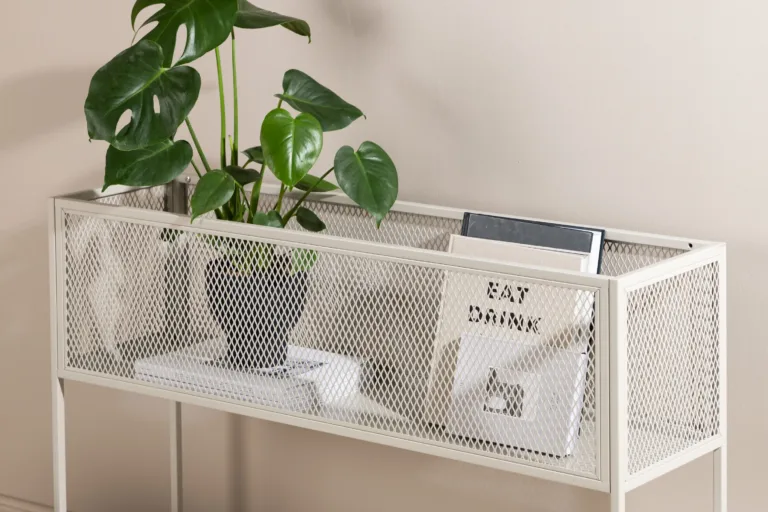 Beežist metallist kõrge võrkriiul Netz (110 × 30 × 80 cm) - 15626-250
