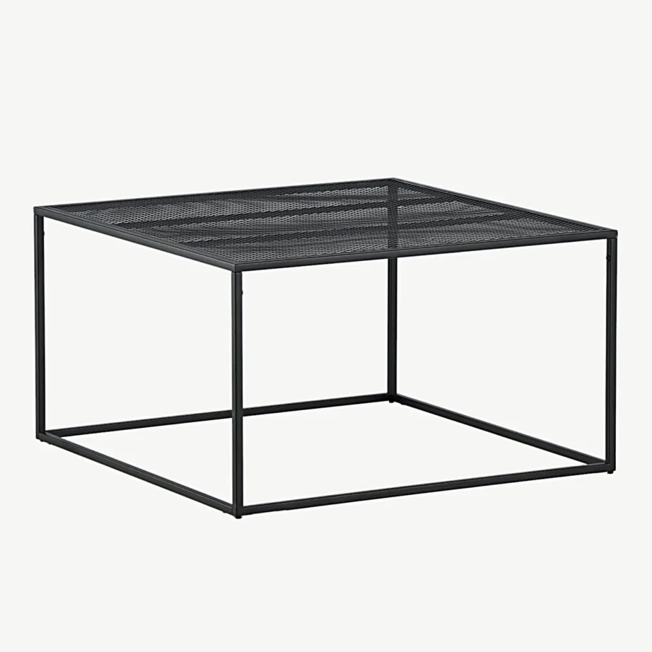 Mustast terasest diivanilaud restriiuliga Netz sarjast, 15627-208 – 3