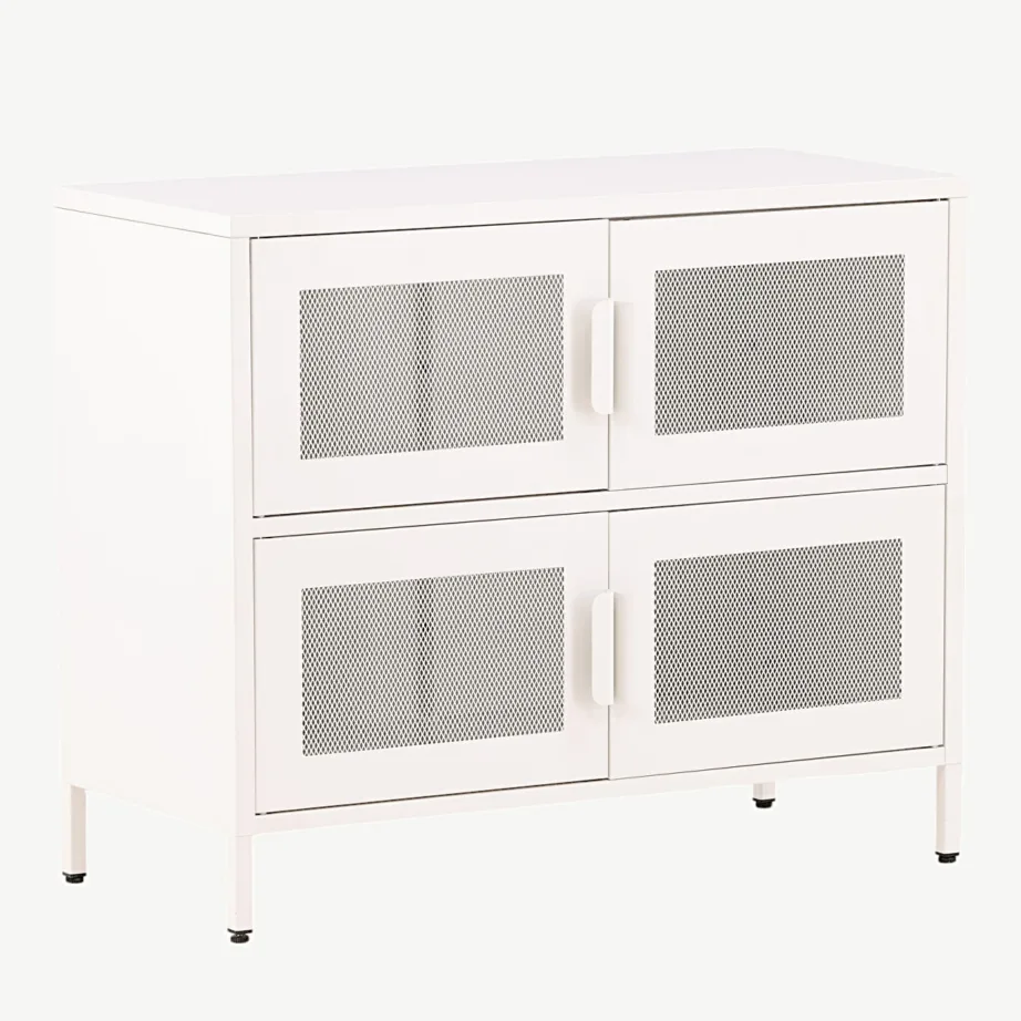 Valge terasest võrguustega hoiukapp Nett sarjast, 15629-201 – 3