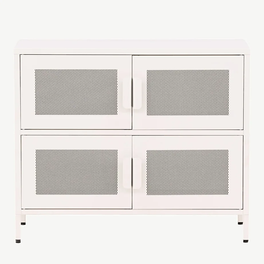 Valge terasest võrguustega hoiukapp Nett sarjast, 15629-201 – 5