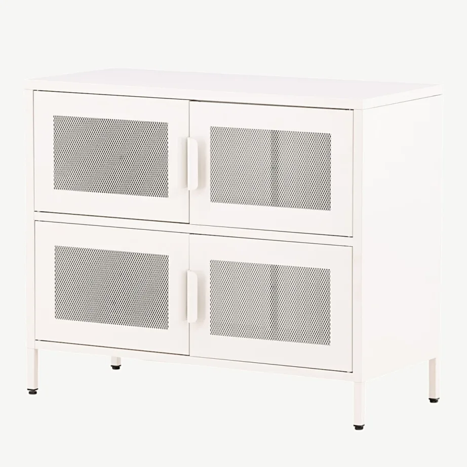 Valge terasest võrguustega hoiukapp Nett sarjast, 15629-201 – 6