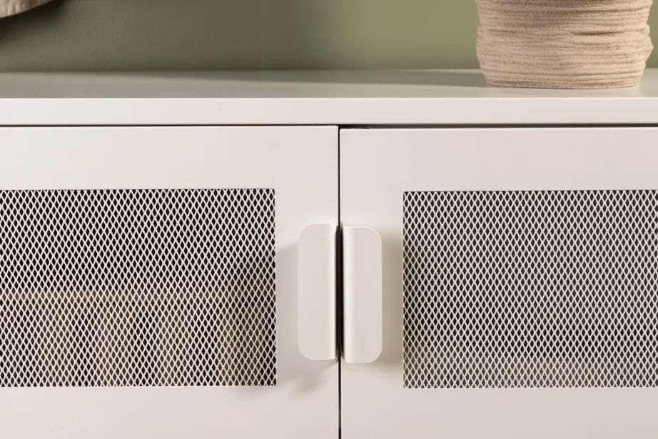 Valge terasest võrguustega hoiukapp Nett sarjast, 15629-201 – 9