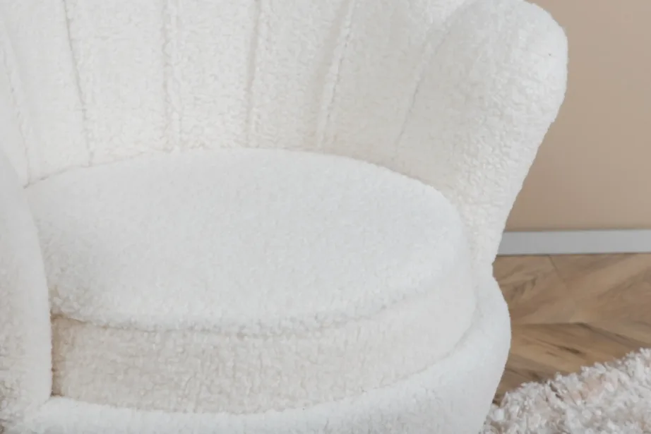 Valge bukleeriidest tugitool Calais mustade metalljalgadega, 15634-000 – 13