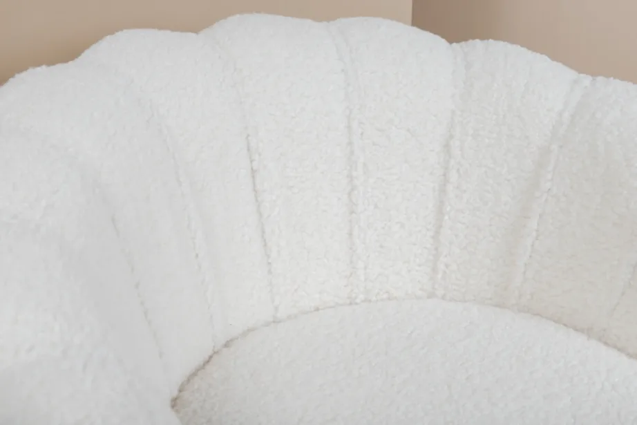 Valge bukleeriidest tugitool Calais mustade metalljalgadega, 15634-000 – 14