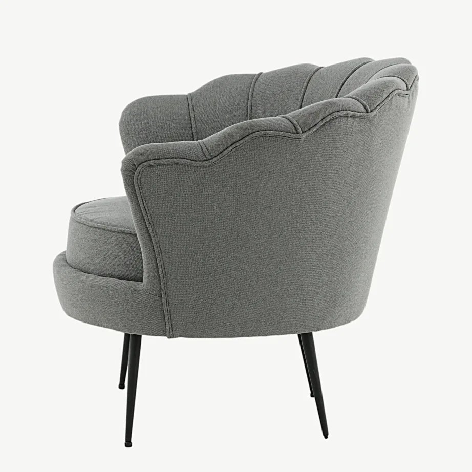 Calais hall polüesterkangast tugitool mustade terasjalgadega, 15634-665 – 7