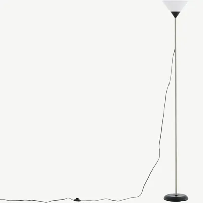 Beež põrandalamp Batangi valge PVC kupliga - 15636-330