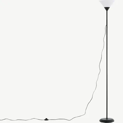 Must-valge põrandalamp Batang, teraskorpus, H 178 cm - 15636-338