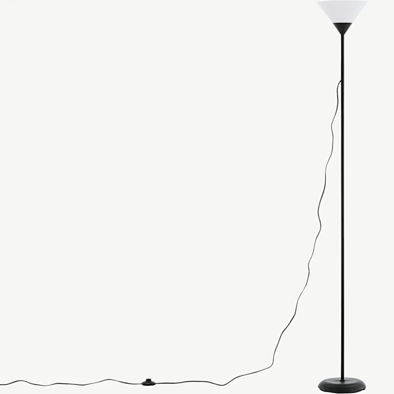 Must-valge põrandalamp Batang, teraskorpus, H 178 cm - 15636-338