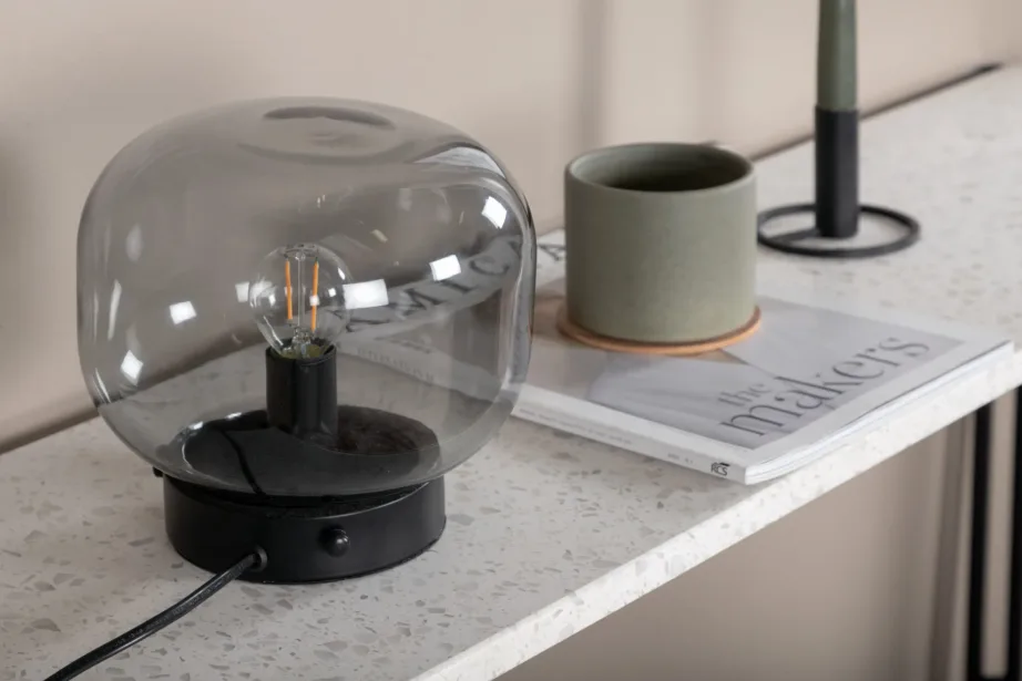 Bollonelie sarja must lauavalgusti suitsuklaasist kupliga, 15637-338 – 5