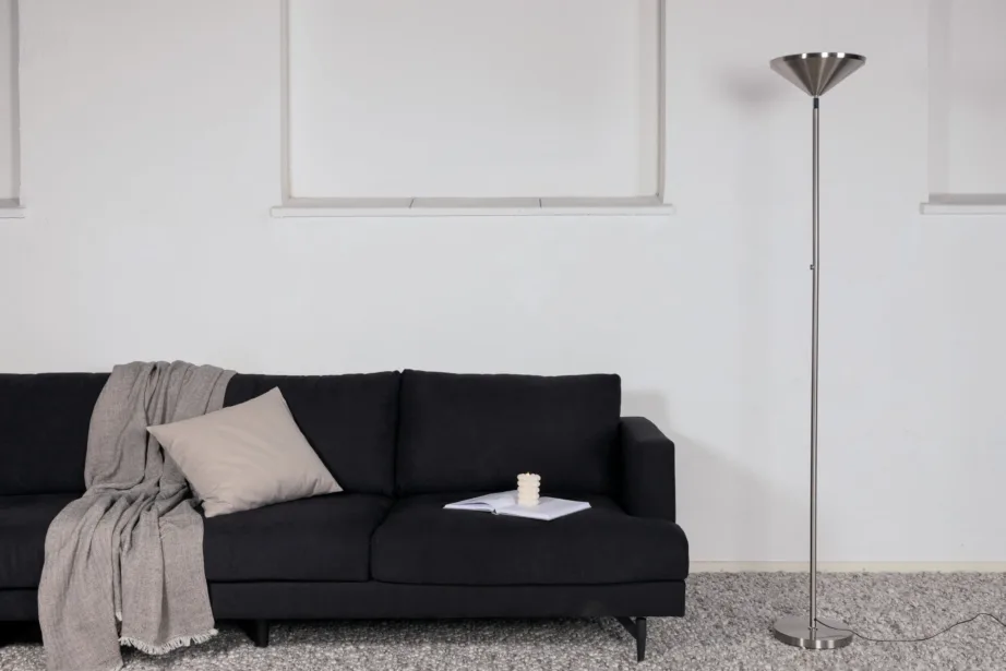 Hõbedane puutetundlik põrandalamp Corong harjatud terasest, 15638-100 – 4