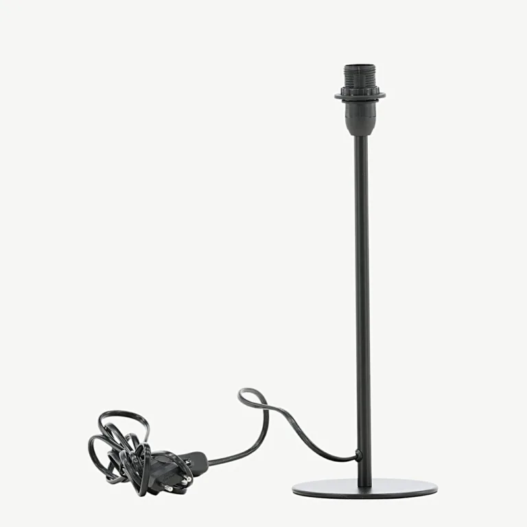 Klassikaline mustast terasest lauavalgusti Dasir, 43 cm - 15639-338