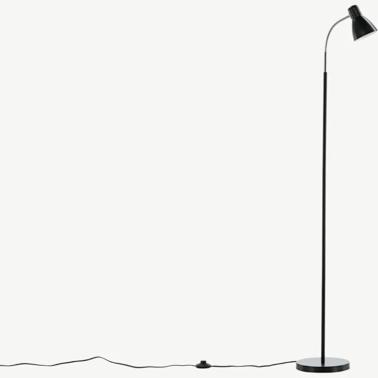 Must reguleeritava valgustusega põrandalamp Lina, teras, 150 cm - 15644-338