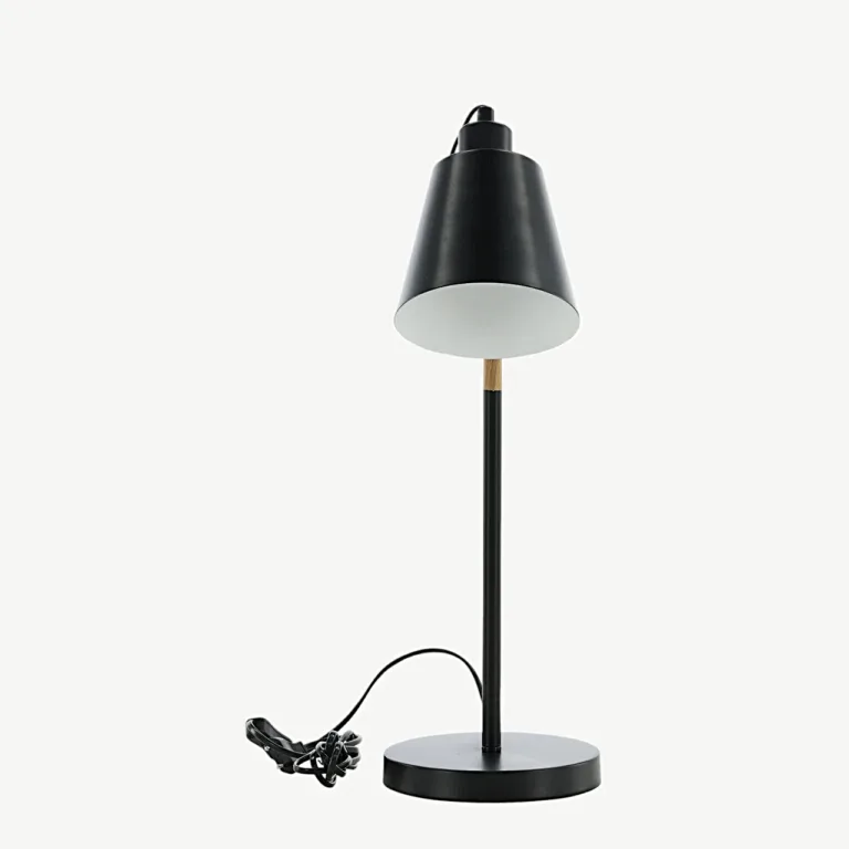 Skott must laualamp puidudetailiga, terasest, 58 cm - 15650-338