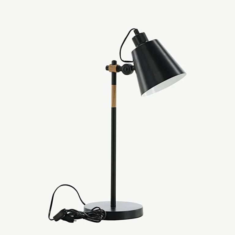 Skott must laualamp puidudetailiga, terasest, 58 cm - 15650-338