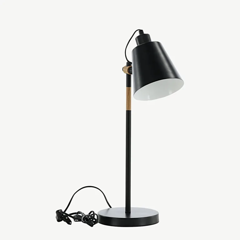 Skott must laualamp puidudetailiga, terasest, 58 cm - 15650-338