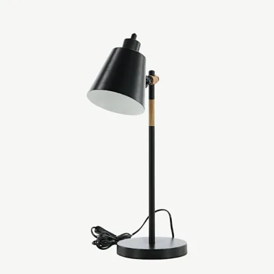 Skott must laualamp puidudetailiga, terasest, 58 cm - 15650-338