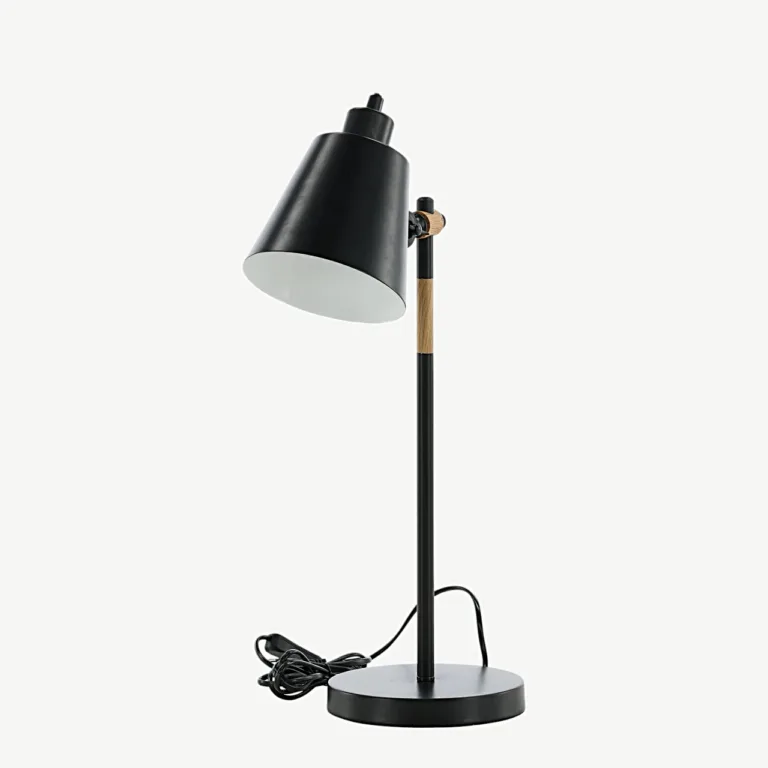 Skott must laualamp puidudetailiga, terasest, 58 cm - 15650-338