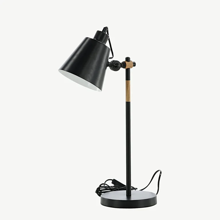 Skott must laualamp puidudetailiga, terasest, 58 cm - 15650-338