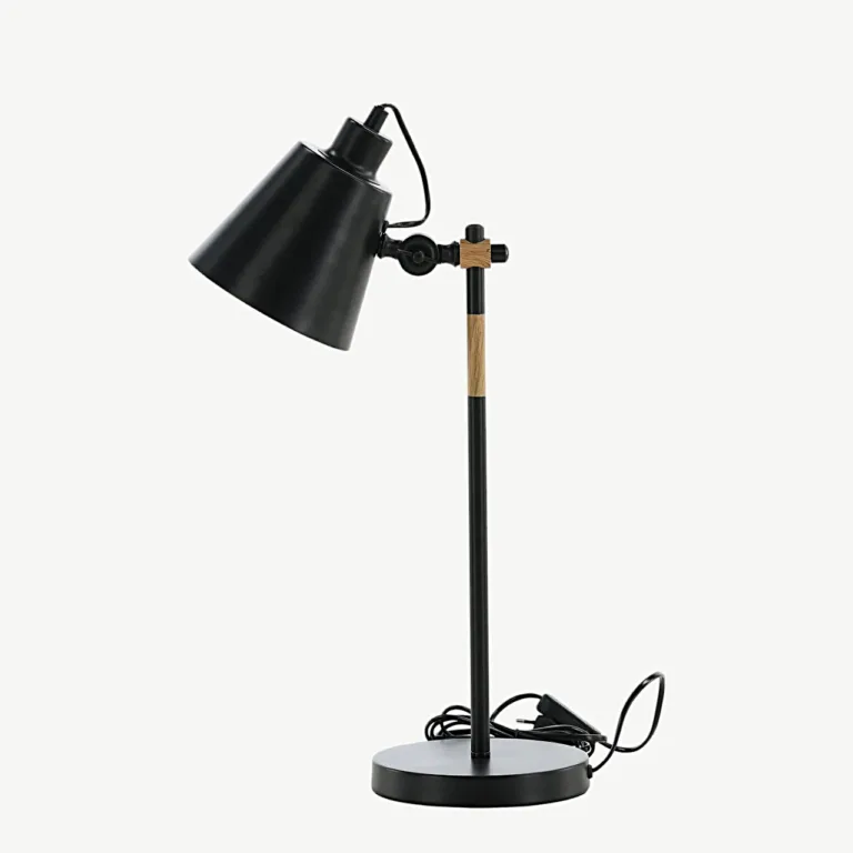 Skott must laualamp puidudetailiga, terasest, 58 cm - 15650-338